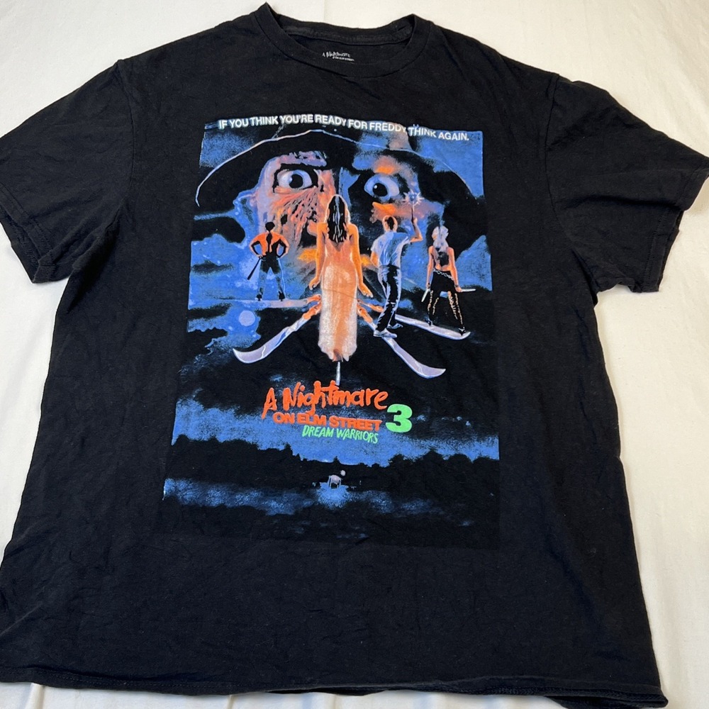 Nightmare on Elm Street 3 Dream Warriors T Shirt Mens Large Black Horror Movie